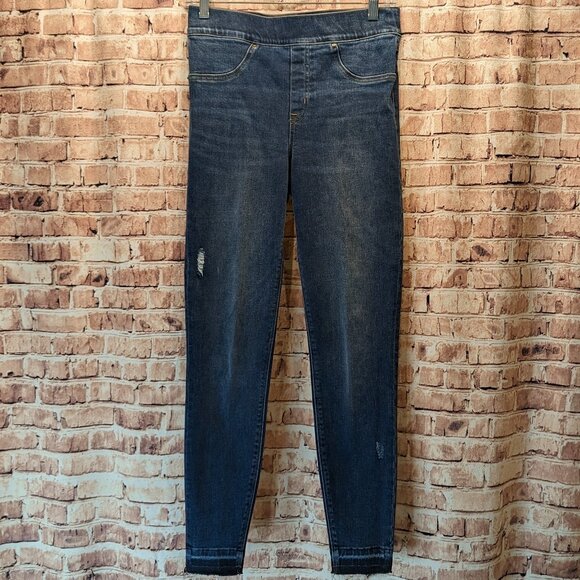 SPANX Distressed Ankle Skinny Jeans 20203R Medium Wash - Picture 1 of 16